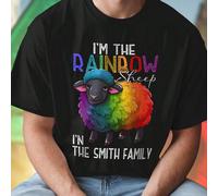 I M THE RAINBOW SHEEP I N THE SMITH FAMILY Maglietta Uomo Moda Colorata Stile Casual Estiva Idea Regalo Divertente per Amici Famiglia Offerta Speciale Sconto Imperdibile Acquista Ora L,M,S,XL,XXL,XXXL