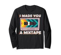 I Made You A Mixtape Retro Cassette Music Anni '80 e '90 Maglia a Manica