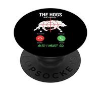 I maiali chiamano maiale cacciatore di maiali da caccia al cinghiale PopSockets PopGrip Adesivo