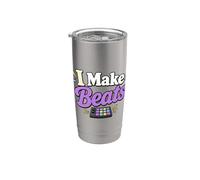 I Make Beats Funny Beat Producer Sound Tech Ingegnere audio Bicchiere termico in acciaio inox doppia parete