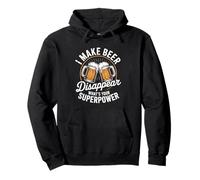 I Make Beer Disappear What's Your Superpower Birra Uomo Felpa con Cappuccio