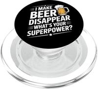 I Make Beer Disappear What's Your Superpower Birra Uomo PopSockets PopGrip per MagSafe