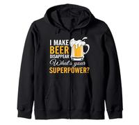 I Make Beer Disappear What's Your Superpower Drinking Team Felpa con Cappuccio