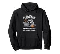I Make Computer Beep Boop Funny Programmer Felpa con Cappuccio