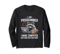 I Make Computer Beep Boop Funny Programmer Maglia a Manica