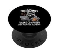 I Make Computer Beep Boop Funny Programmer PopSockets PopGrip Adesivo