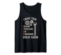 I Make HVAC Great Again Divertente Tecnico HVAC Uomo papà Canotta