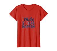 I Make Smiles Happen Igienista Dentale Donne Odontoiatria Citazione Maglietta, Donna, Rosso, S