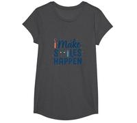 I Make Smiles Happen Igienista Dentale Donne Odontoiatria Citazione Maglietta, Ragazze, Grigio Scuro, M
