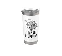 I Make Stuff Up Divertente Macchina Da Scrivere Scrittore Libro Autore Bicchiere termico in acciaio inox doppia parete