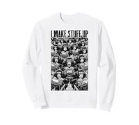 I Make Stuff Up Macchina da Scrivere Vintage Scimmie autore Felpa