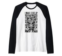 I Make Stuff Up Macchina da Scrivere Vintage Scimmie autore Maglia con Maniche Raglan