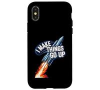 I Make Things Go Up Funny Rocket Launch Space Engineering Custodia per iPhone X/XS