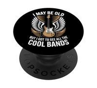 I May Be Old But I Got To See All Cool Band Funny Rock PopSockets PopGrip Adesivo