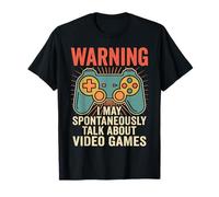I May Talk About Videogiochi Divertente Retro Gaming Controller Maglietta