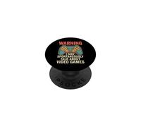 I May Talk About Videogiochi Divertente Retro Gaming Controller PopSockets PopGrip Adesivo