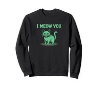 I Meow You - Grafica retrò Pixel Cat Love Felpa