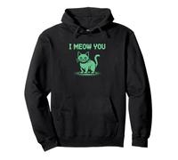 I Meow You - Grafica retrò Pixel Cat Love Felpa con Cappuccio