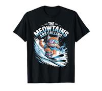 I Meowtains Chiamano sciatore Funny Ski Cat Maglietta