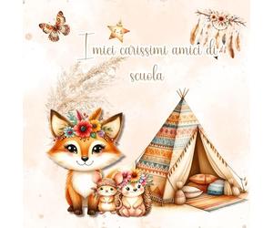 I miei amici preferiti della scuola: - animali del bosco boho - Un libro-ricordo interattivo per anni scolastici indimenticabili