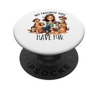 I miei bambini preferiti hanno cani carini in pelliccia PopSockets PopGrip Adesivo
