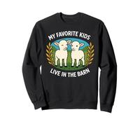 I miei bambini preferiti vivono nel fienile carino agnello divertente fattoria umorismo Felpa
