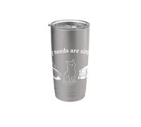 I miei bisogni sono semplici libri di caffè per gatti Bibliotecario di lettura Bicchiere termico in acciaio inox doppia parete