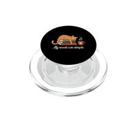 I miei bisogni sono semplici libri di caffè per gatti che leggono biblioteche per amanti PopSockets PopGrip per MagSafe