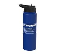 I miei cinque stati d'animo troppo vecchi stanchi sobrio senza tempo denaro sarcastico Stainless Steel Insulated Water Bottle