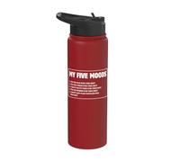 I miei cinque stati d'animo troppo vecchi stanchi sobrio senza tempo denaro sarcastico Stainless Steel Insulated Water Bottle