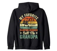I miei compagni di campeggio preferiti mi chiamano nonno Funny Camping Felpa con Cappuccio