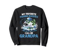 I miei compagni di pesca preferiti mi chiamano nonno Funny Fisherman Felpa