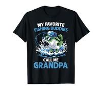 I miei compagni di pesca preferiti mi chiamano nonno Funny Fisherman Maglietta