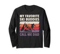 I Miei Compagni di Sci Preferiti Mi Chiamano papà Funny Skiing Maglia a Manica