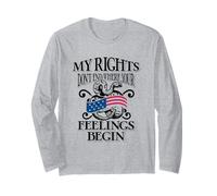 I Miei Diritti Non finiscono Dove iniziano i Tuoi Sentimenti - Bandiera Gadsden Maglia a Manica