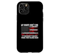 I miei diritti non finiscono dove iniziano i tuoi sentimenti USA Flag Gun Custodia per iPhone 11 Pro