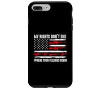 I miei diritti non finiscono dove iniziano i tuoi sentimenti USA Flag Gun Custodia per iPhone 7 Plus/8 Plus