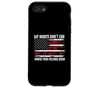 I miei diritti non finiscono dove iniziano i tuoi sentimenti USA Flag Gun Custodia per iPhone SE (2020) / 7/8