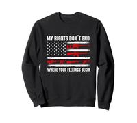 I Miei Diritti Non finiscono Dove iniziano i Tuoi Sentimenti USA Flag Gun Felpa