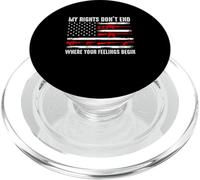 I miei diritti non finiscono dove iniziano i tuoi sentimenti USA Flag Gun PopSockets PopGrip per MagSafe
