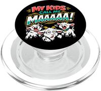 I miei figli mi chiamano Mah, Funny Mom Farm che dice scherzo Goat Lover PopSockets PopGrip per MagSafe