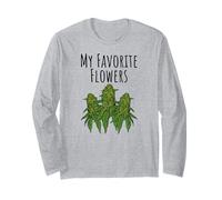 I miei fiori preferiti Cannabis Marijuana Maglia a Manica