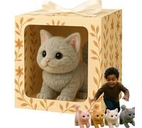 I Miei Giocattoli Gatti Realistici, Ai Plush Robot Kitten - Porta Infiniti Gioia E Calore, 2025 Nuovo Giocattolo Di Gatto Realistico Con Passeggiate, Miagoli E Scodinzoli, Che Si Comportano Come gray