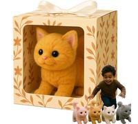 I Miei Giocattoli Gatti Realistici, Ai Plush Robot Kitten - Porta Infiniti Gioia E Calore, 2025 Nuovo Giocattolo Di Gatto Realistico Con Passeggiate, Miagoli E Scodinzoli, Che Si Comportano Co yellow
