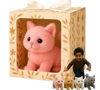 I Miei Giocattoli Gatti Realistici, Ai Plush Robot Kitten - Porta Infiniti Gioia E Calore, 2025 Nuovo Giocattolo Di Gatto Realistico Con Passeggiate, Miagoli E Scodinzoli, Che Si Comportano Come pink