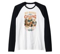 I Miei Libri Stanno chiamando e Devo Andare Lettore Amante dei Libri Maglia con Maniche Raglan