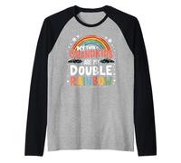 I miei nipoti gemelli sono la mia nonna gemella Double Rainbow Maglia con Maniche Raglan