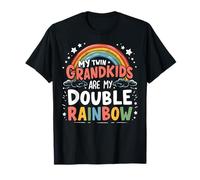 I miei nipoti gemelli sono la mia nonna gemella Double Rainbow Maglietta