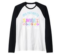 I Miei pazienti Sono Dolci Cuori Peds Crew Maglia con Maniche Raglan