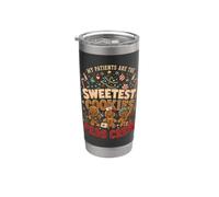 I miei pazienti sono i biscotti più dolci Peds Crew Natale Bicchiere termico in acciaio inox doppia parete